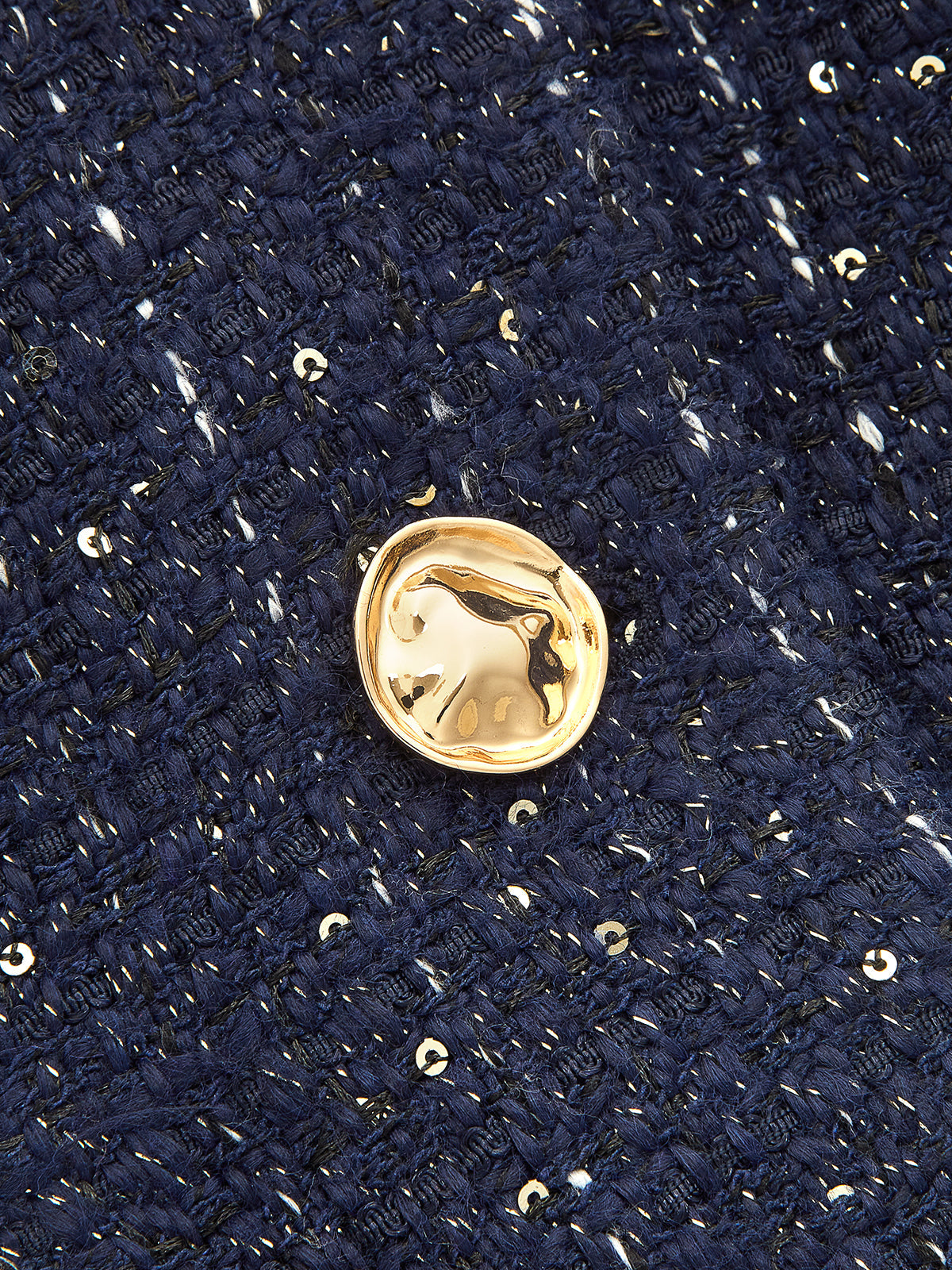 Metal Düğmeli Dik Yakalı Tüvit Blazer Ceket