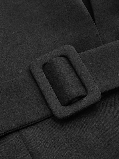 Çentikli V Yaka Kemerli Peplum Sweatshirt