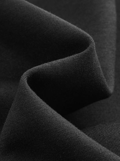 Çentikli V Yaka Kemerli Peplum Sweatshirt