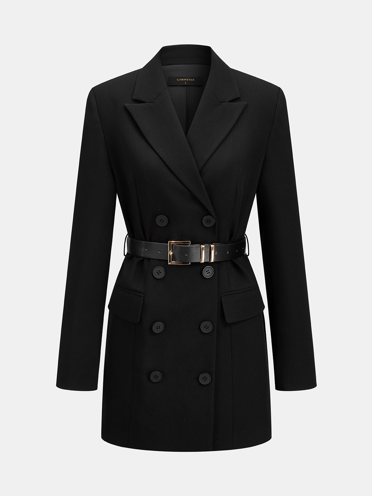 Kemerli Kruvaze Blazer Elbise