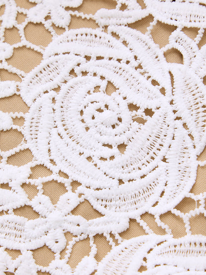 Dantel Balıkçı Yaka İnce Askılı İkili Takım