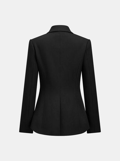 Belden Tokalı Klasik Kesim Blazer Ceket