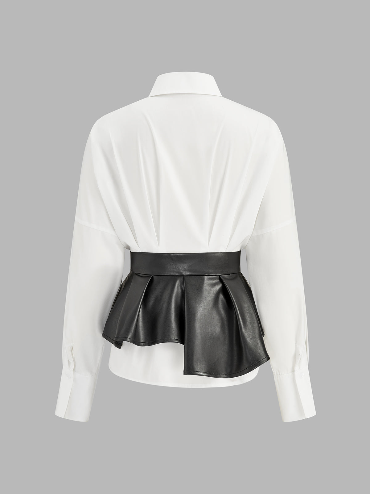 Çıkarılabilir Peplum Kemerli Gömlek