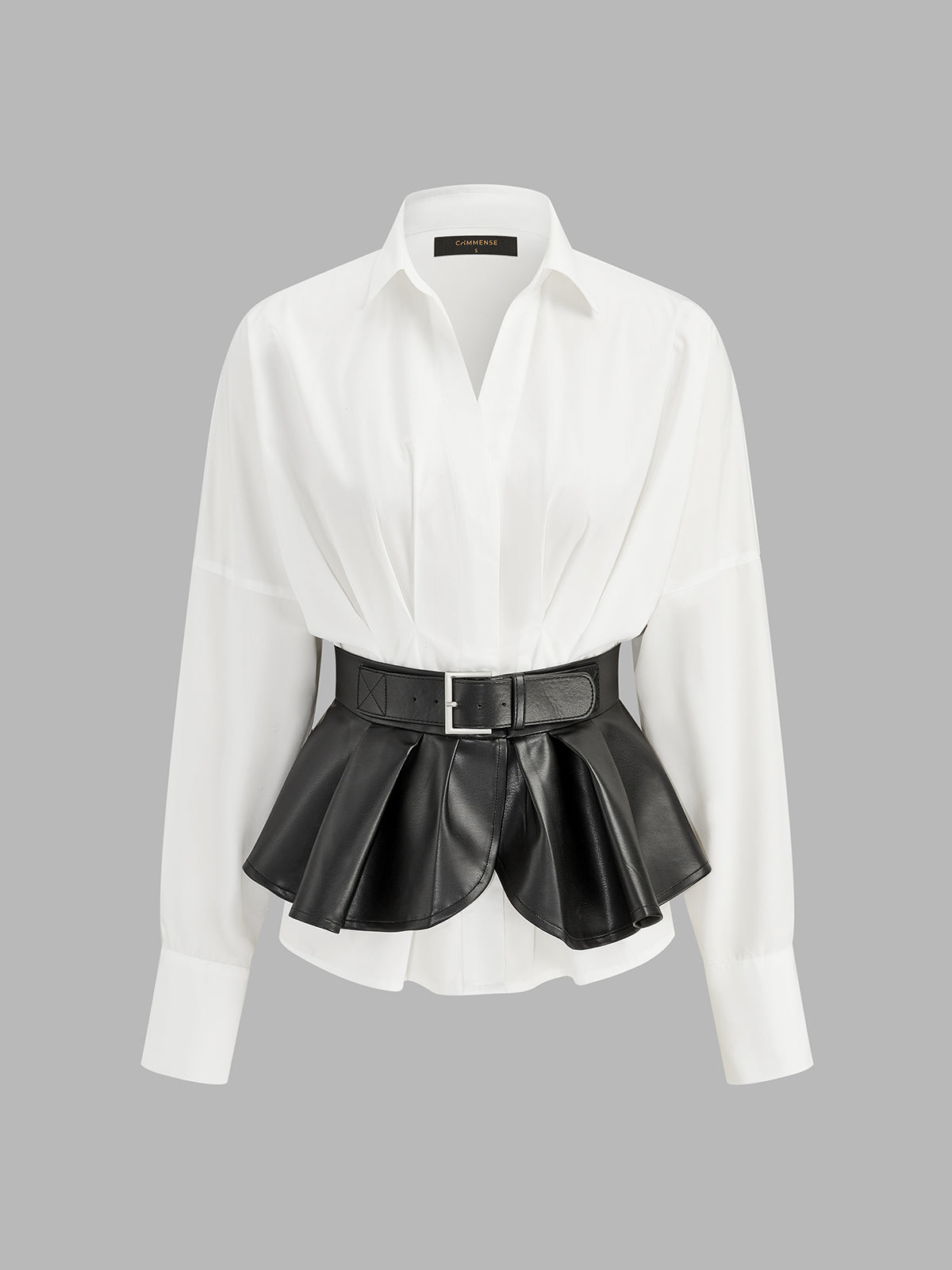 Çıkarılabilir Peplum Kemerli Gömlek