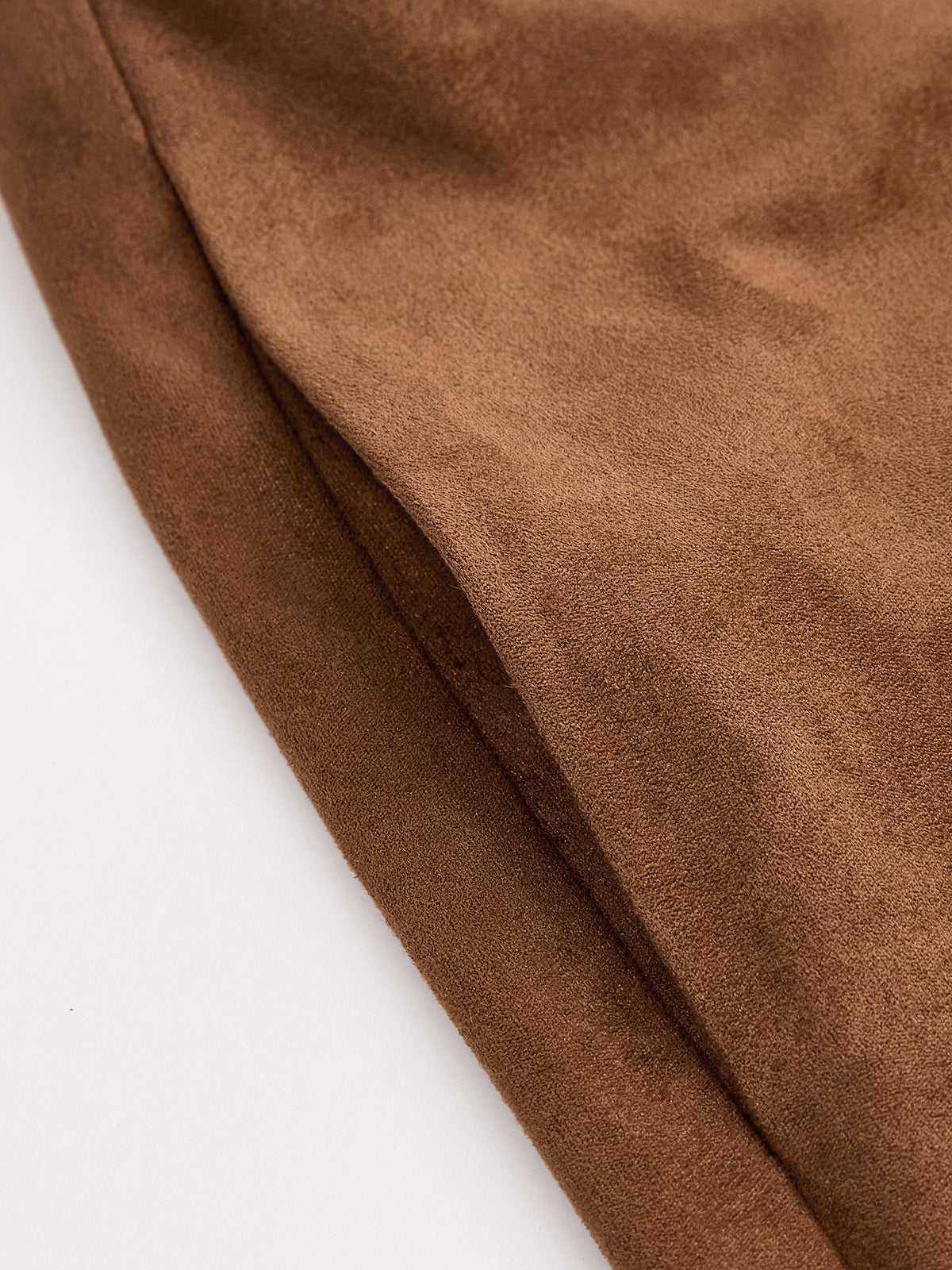 Süet Görünümlü Pantolonlu İkili Takım