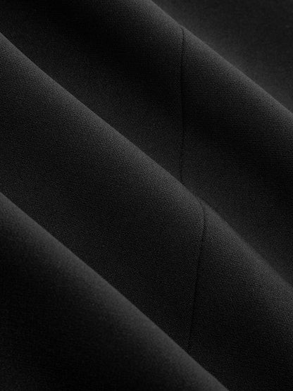 Kontrast Klapalı Fiyonklu Blazer Elbise