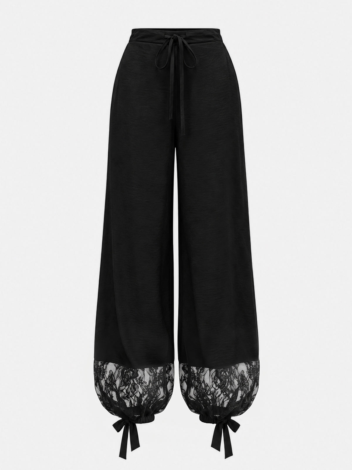 Beli Bağcıklı Dantel Manşetli Jogger Pantolon