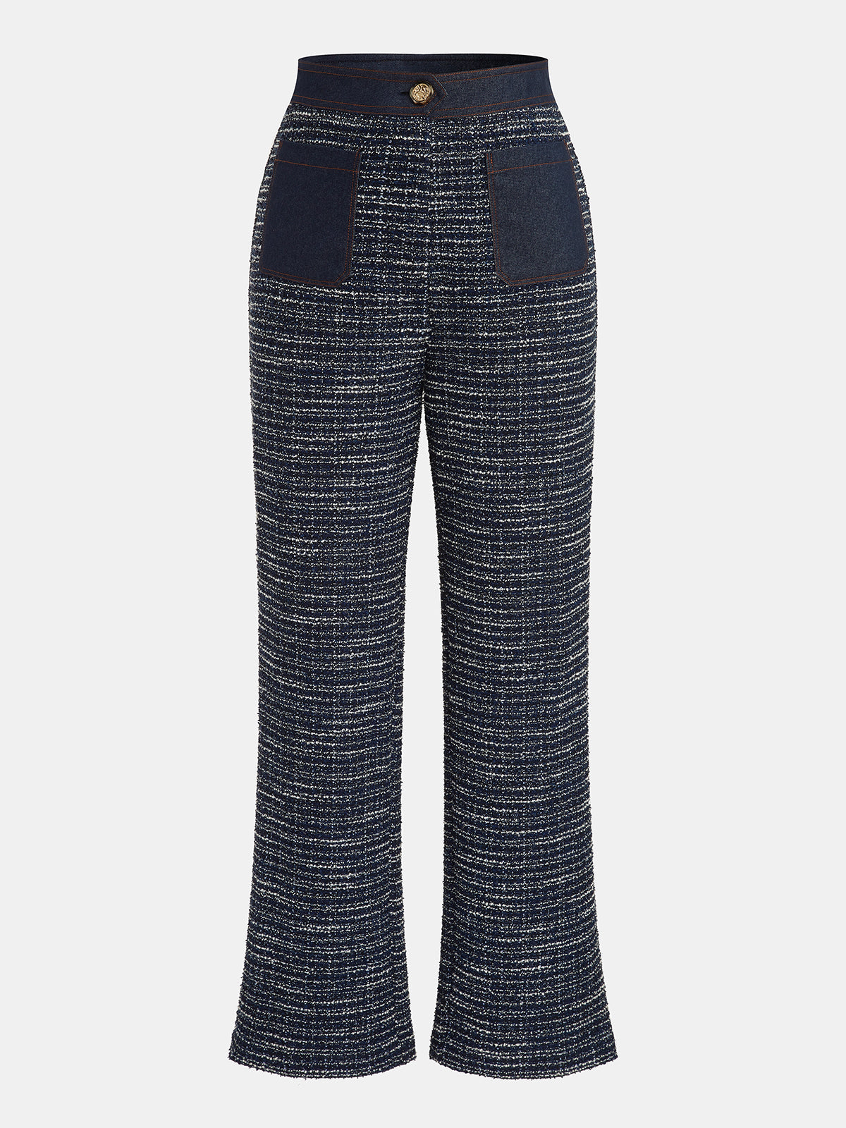 Denim Cepli Tüvit Bol Paça Pantolon