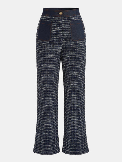 Denim Cepli Tüvit Bol Paça Pantolon
