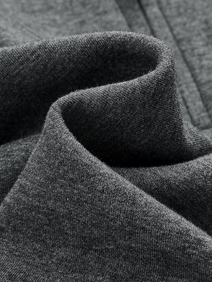 Yarım Fermuarlı Sweatshirt ve Bol Paça Pantolon Takımı