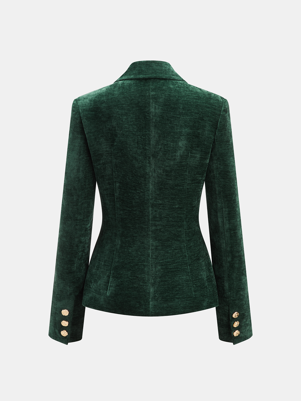 Kruvaze Kadife Blazer Ceket ve Şort Takımı