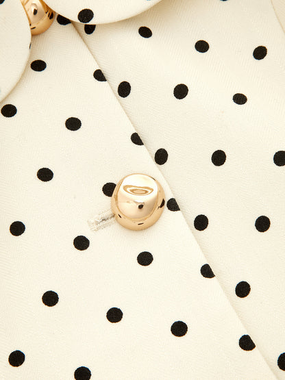 Puantiyeli Bebe Yakalı Kolsuz Yelek