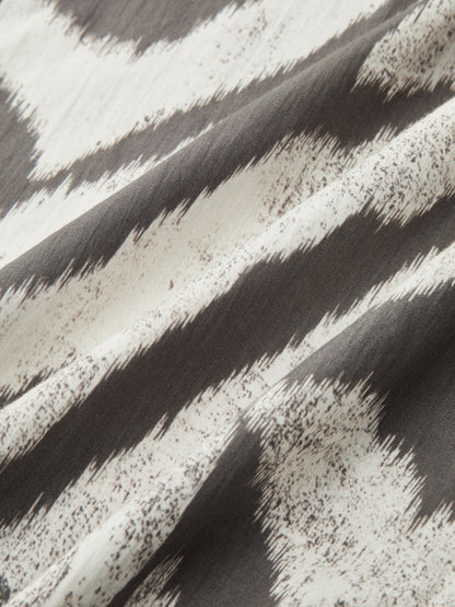 Zebra Desenli Paçası Büzgülü Pantolon