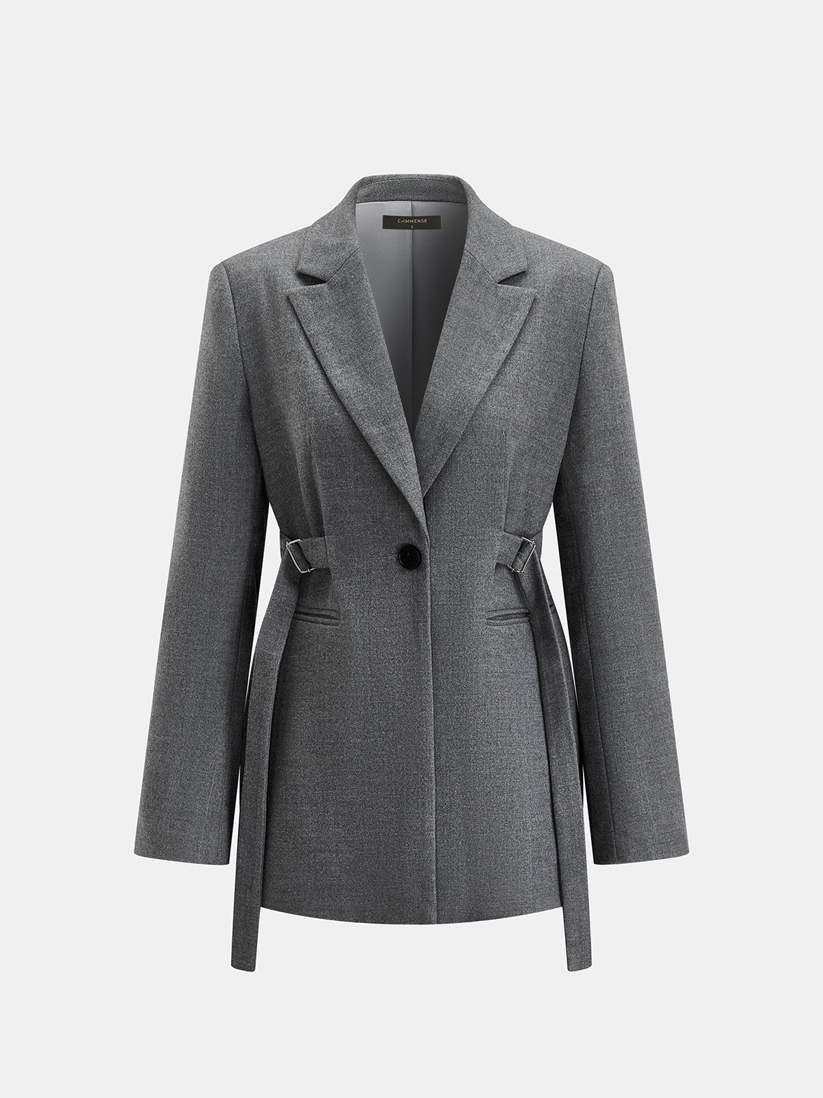 Yan Tokalı Klasik Kesim Blazer Ceket