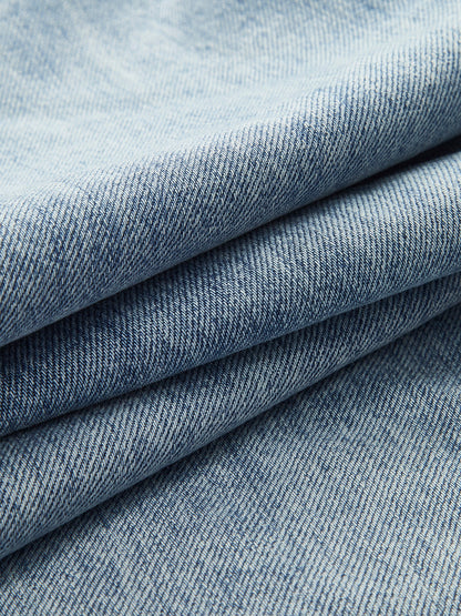 Asimetrik Kemer Bantlı Denim Pantolon