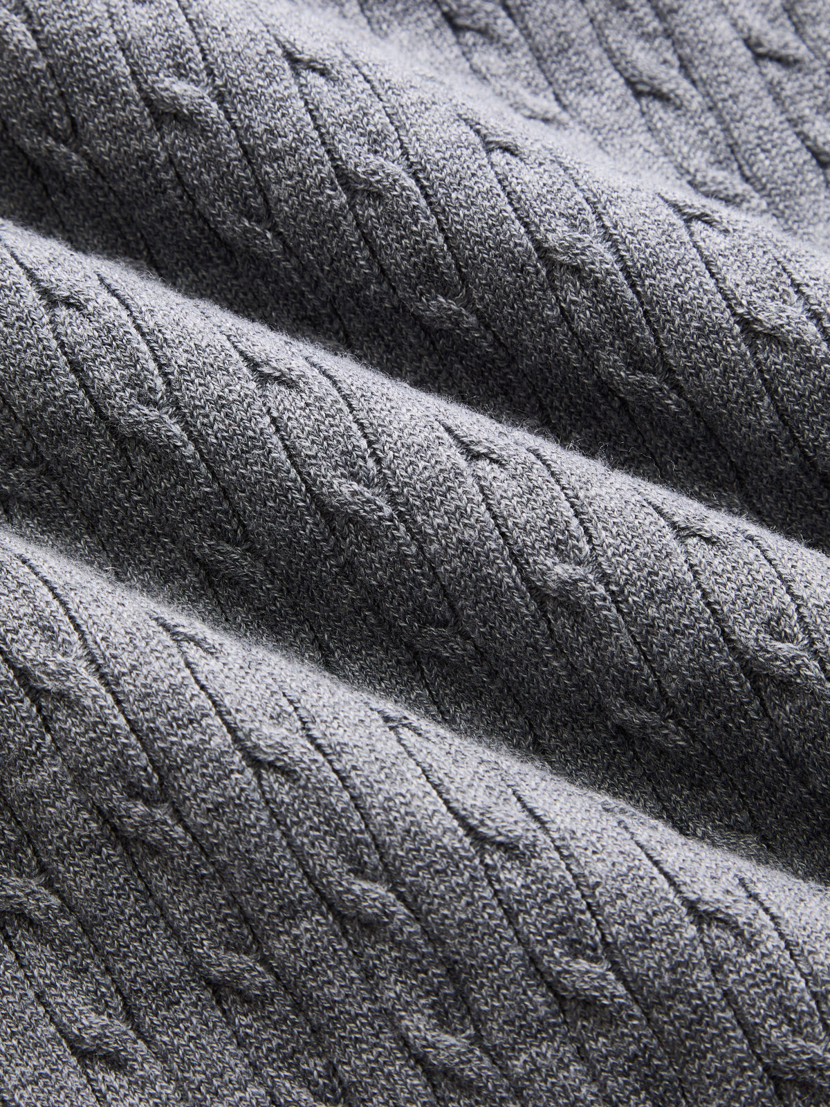 Denim Yakalı Saç Örgüsü Desenli Triko Üst