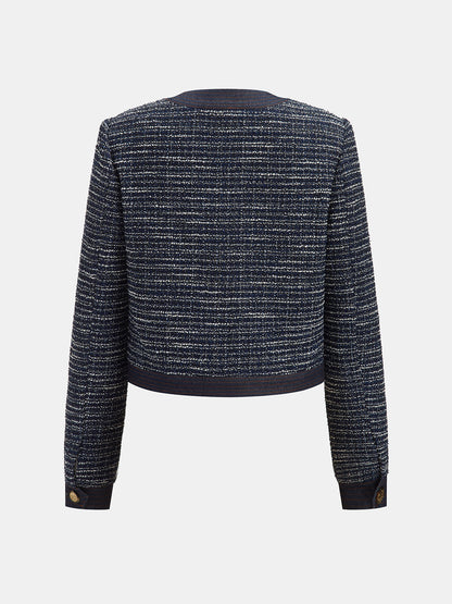 At Gemisi Aksesuarlı Tüvit Blazer Ceket