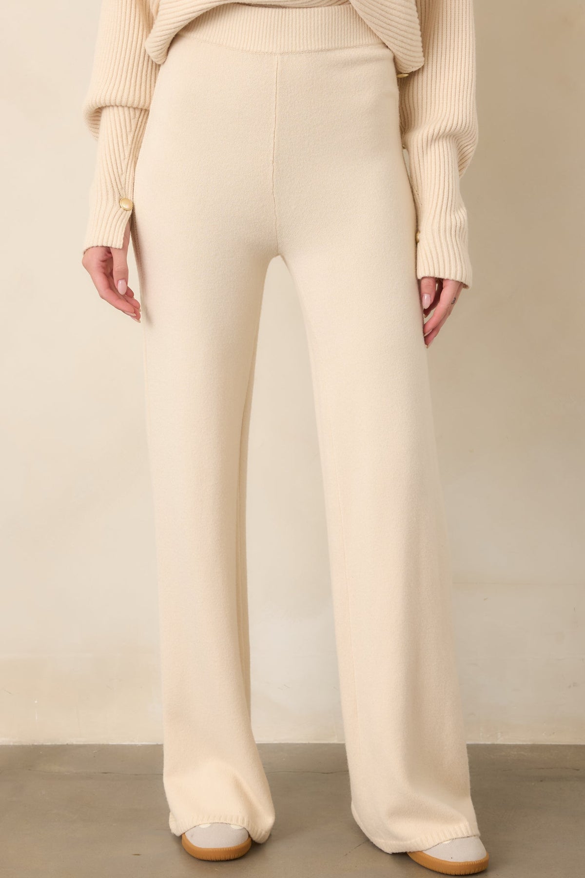 Bej Triko Bol Paça Pantolon