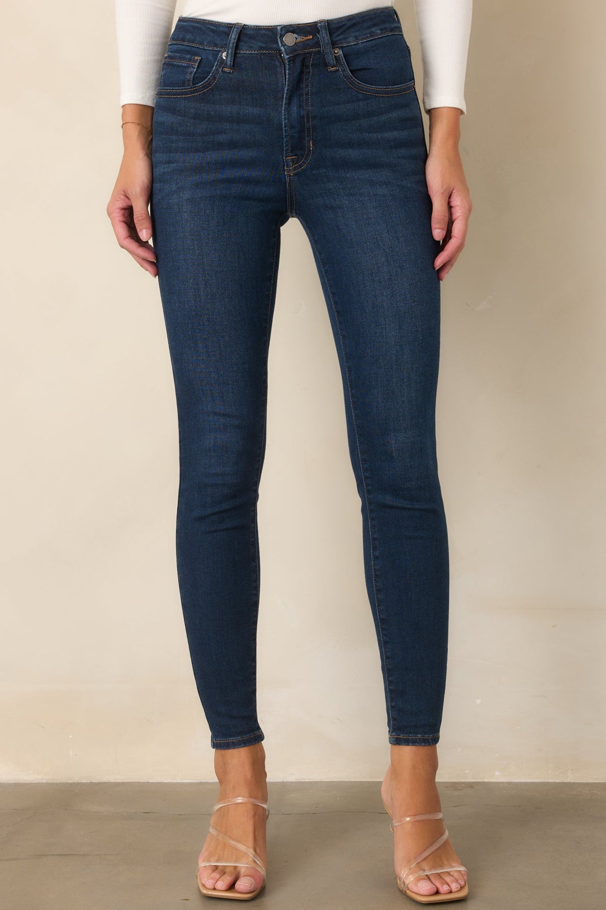 Koyu Mavi Esnek Skinny Jean
