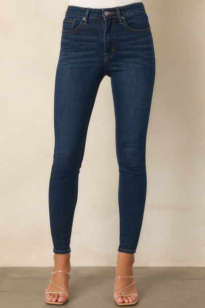 Koyu Mavi Esnek Skinny Jean