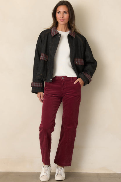 Lacivert Pötikare Detaylı Kapitone Denim Ceket