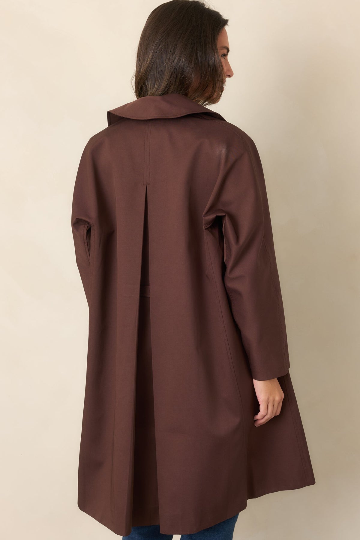 Çikolata Kahve Oversize Uzun Trençkot
