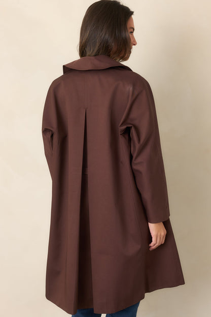 Çikolata Kahve Oversize Uzun Trençkot