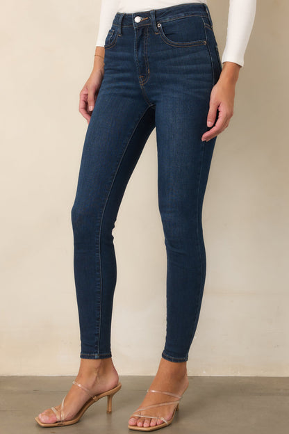 Koyu Mavi Esnek Skinny Jean