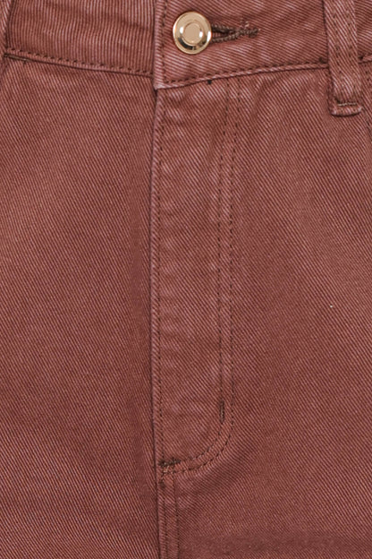 Ailis Çikolata Kahvesi Geniş Paça Jean Pantolon