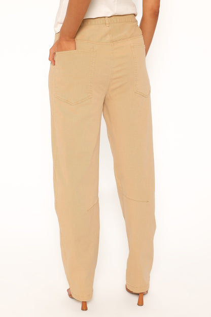 Amity Mantar Beji Balon Paça Denim Jean Pantolon