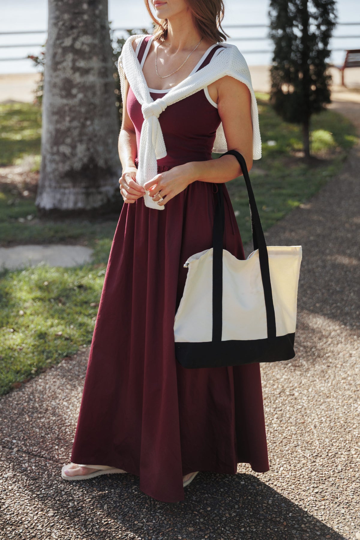 Finesse Bordo Maxi Elbise