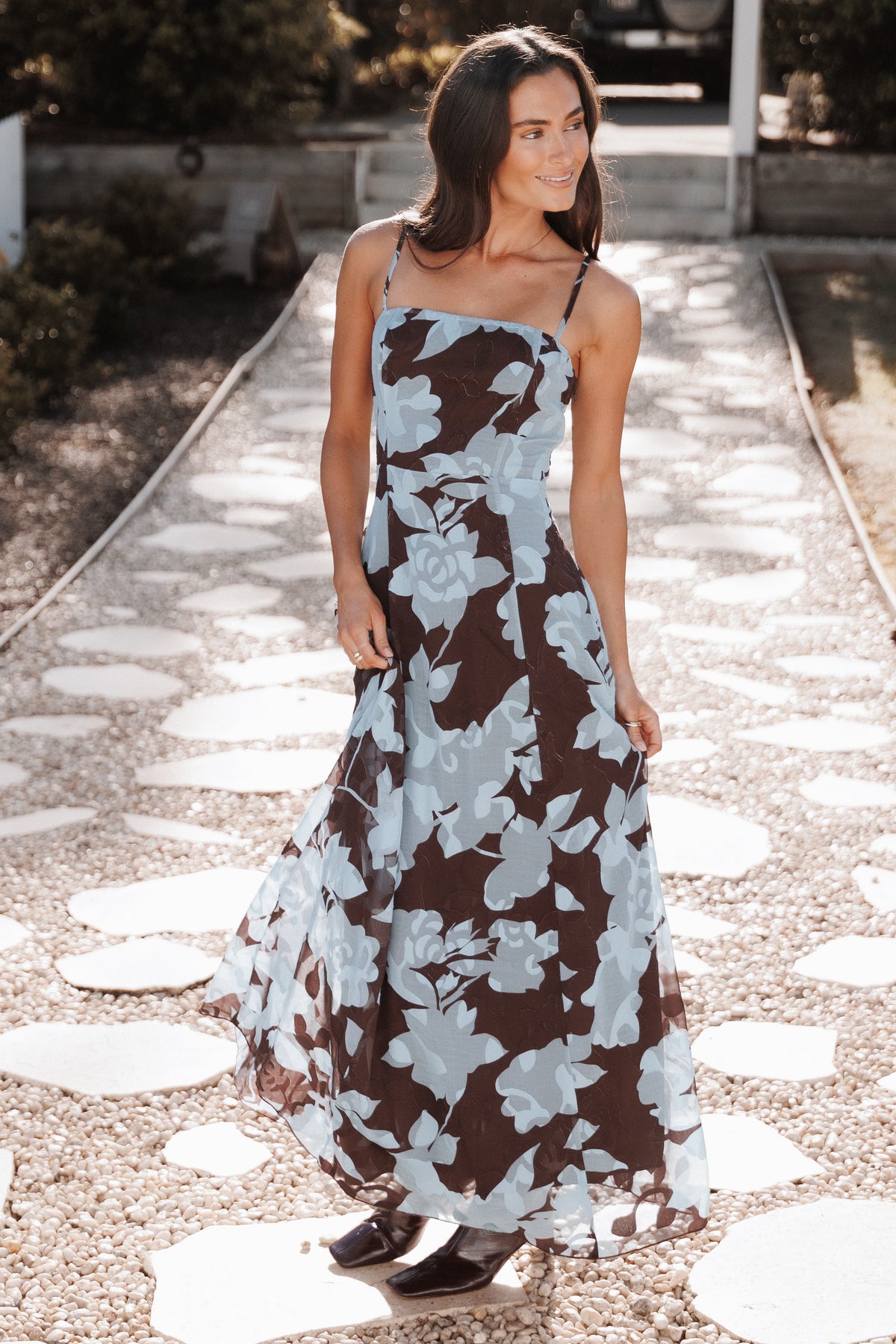Nadeline Çiçek Desenli Maxi Elbise