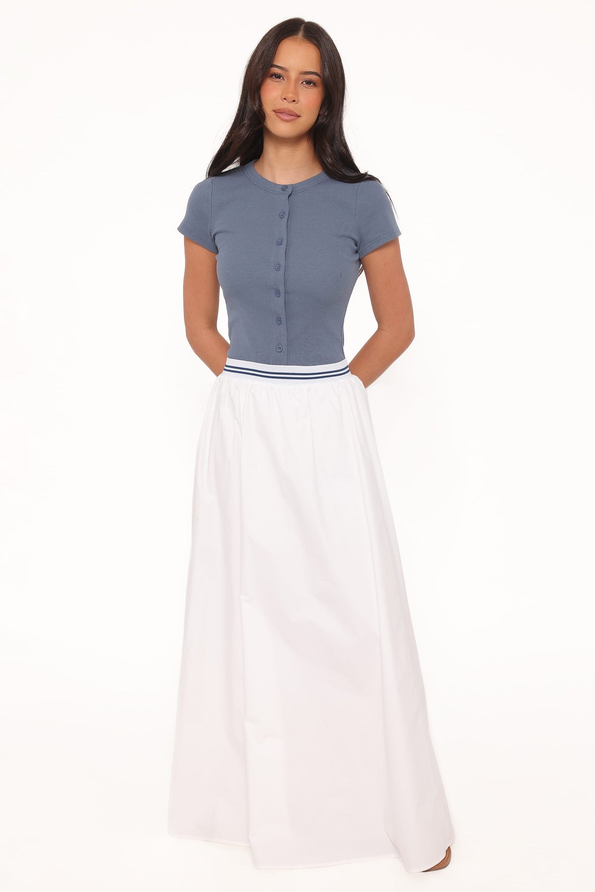 Christine Beyaz Maxi Etek