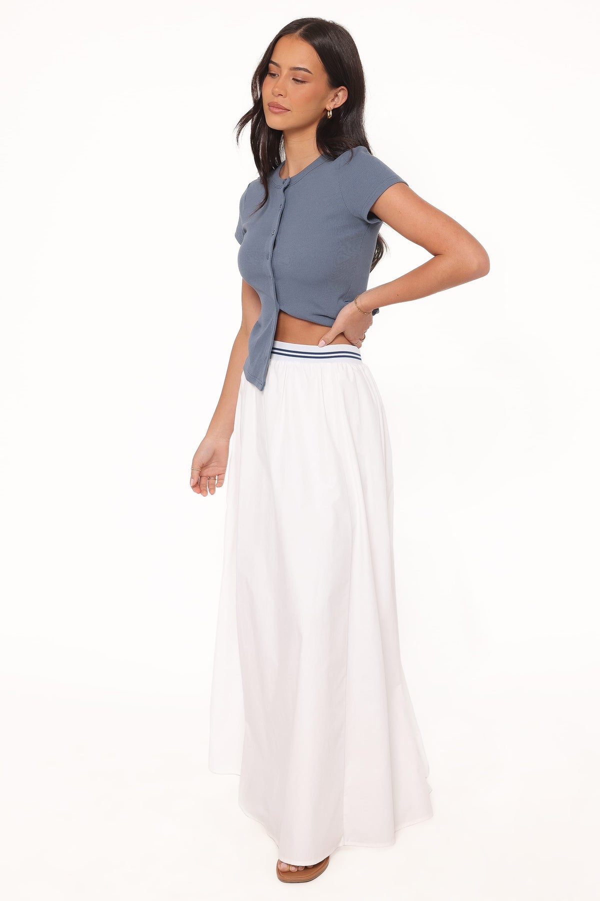 Christine Beyaz Maxi Etek