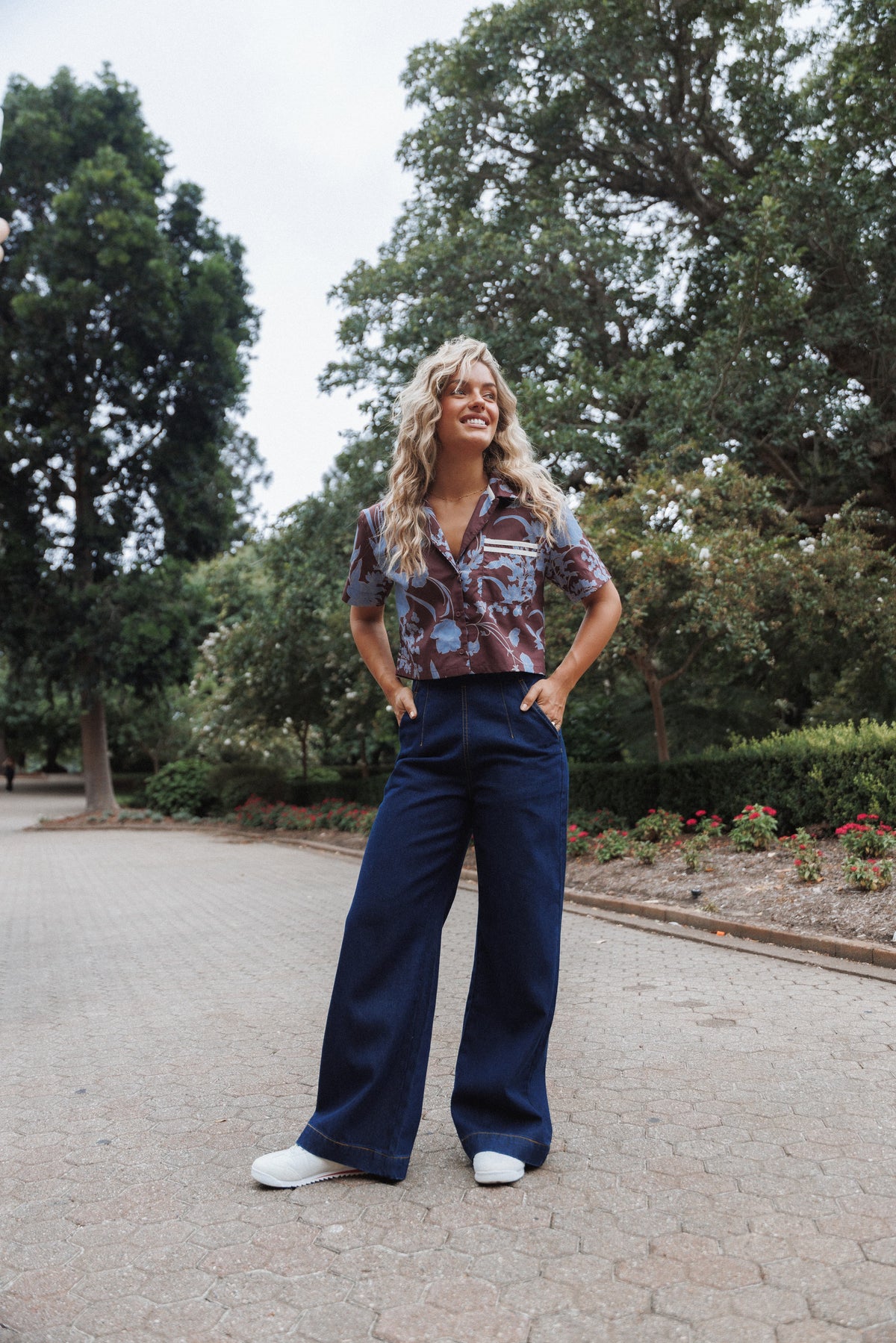Evandra İndigo Düz Paça Denim Pantolon
