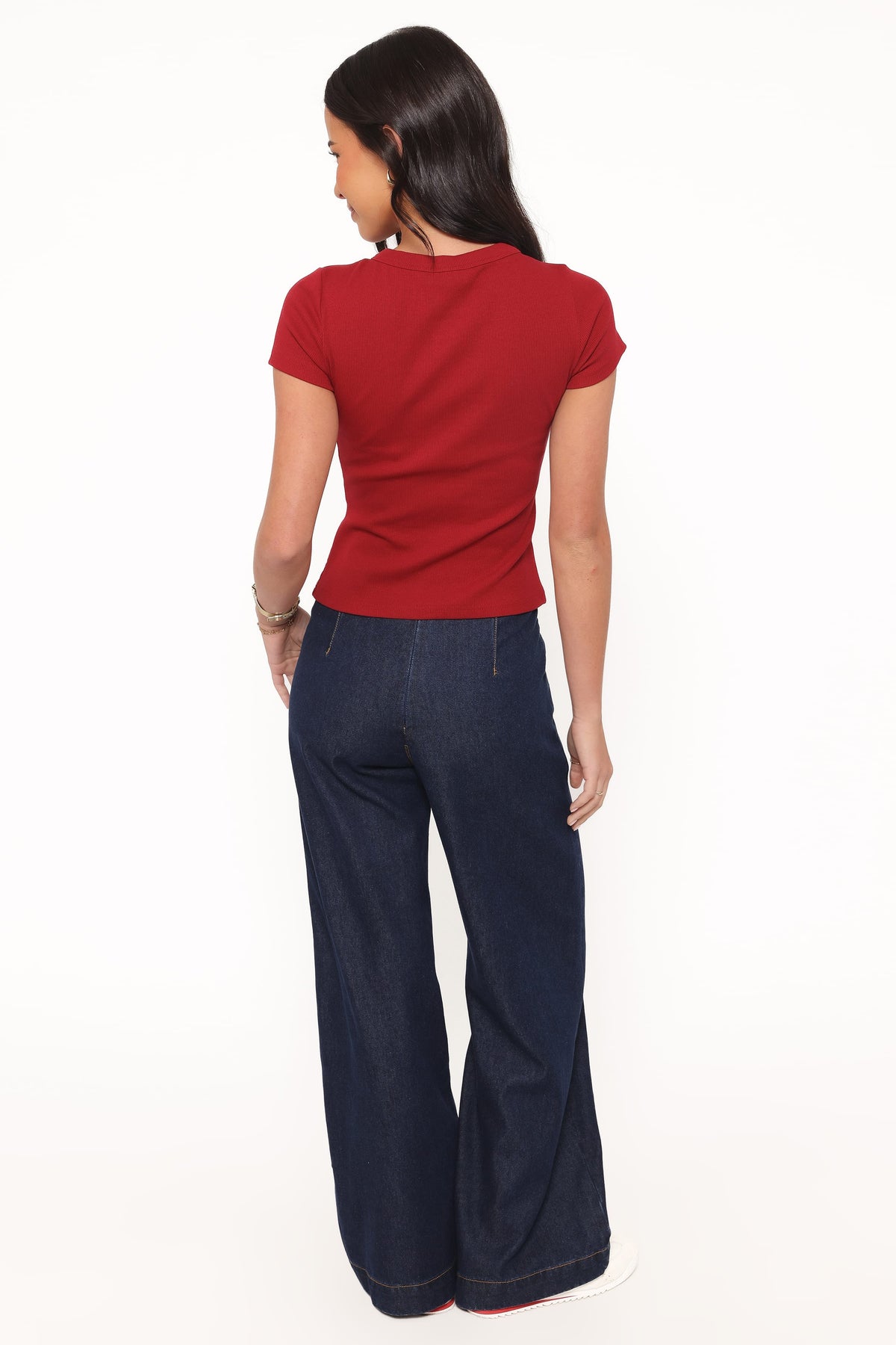 Evandra İndigo Düz Paça Denim Pantolon
