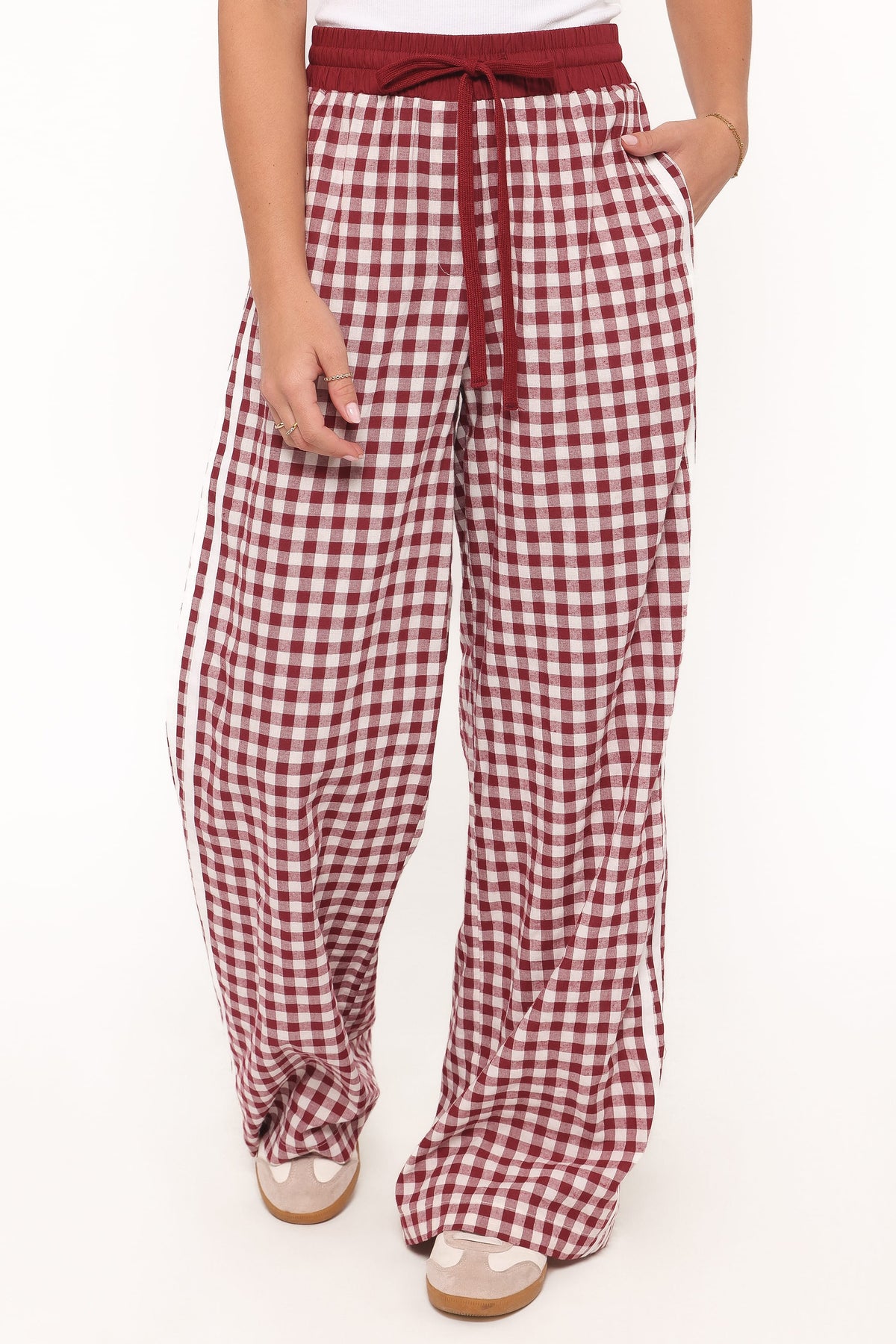 Lawson Bordo Pötikareli Eşofman Pantolonu