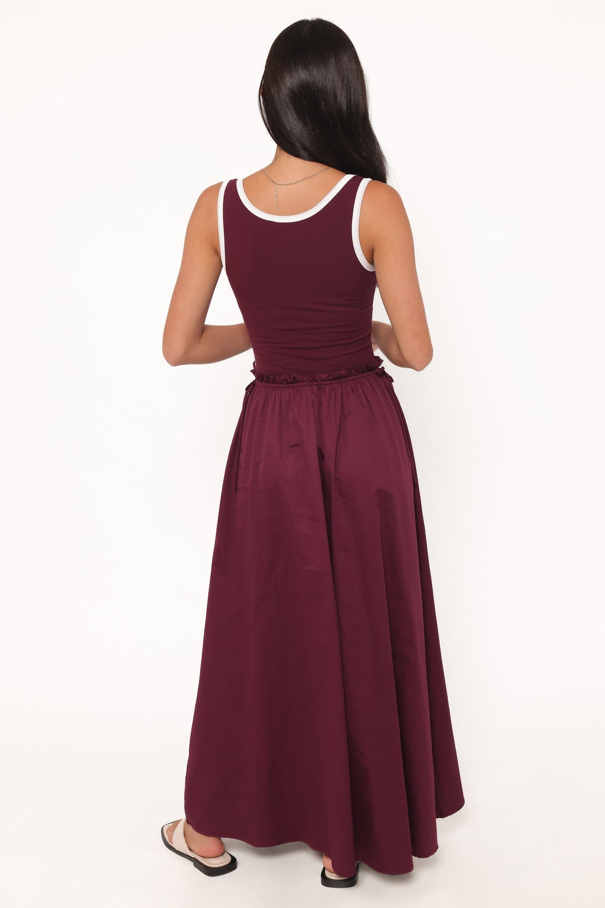 Finesse Bordo Maxi Elbise