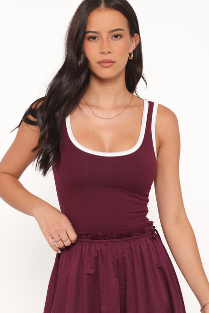 Finesse Bordo Maxi Elbise