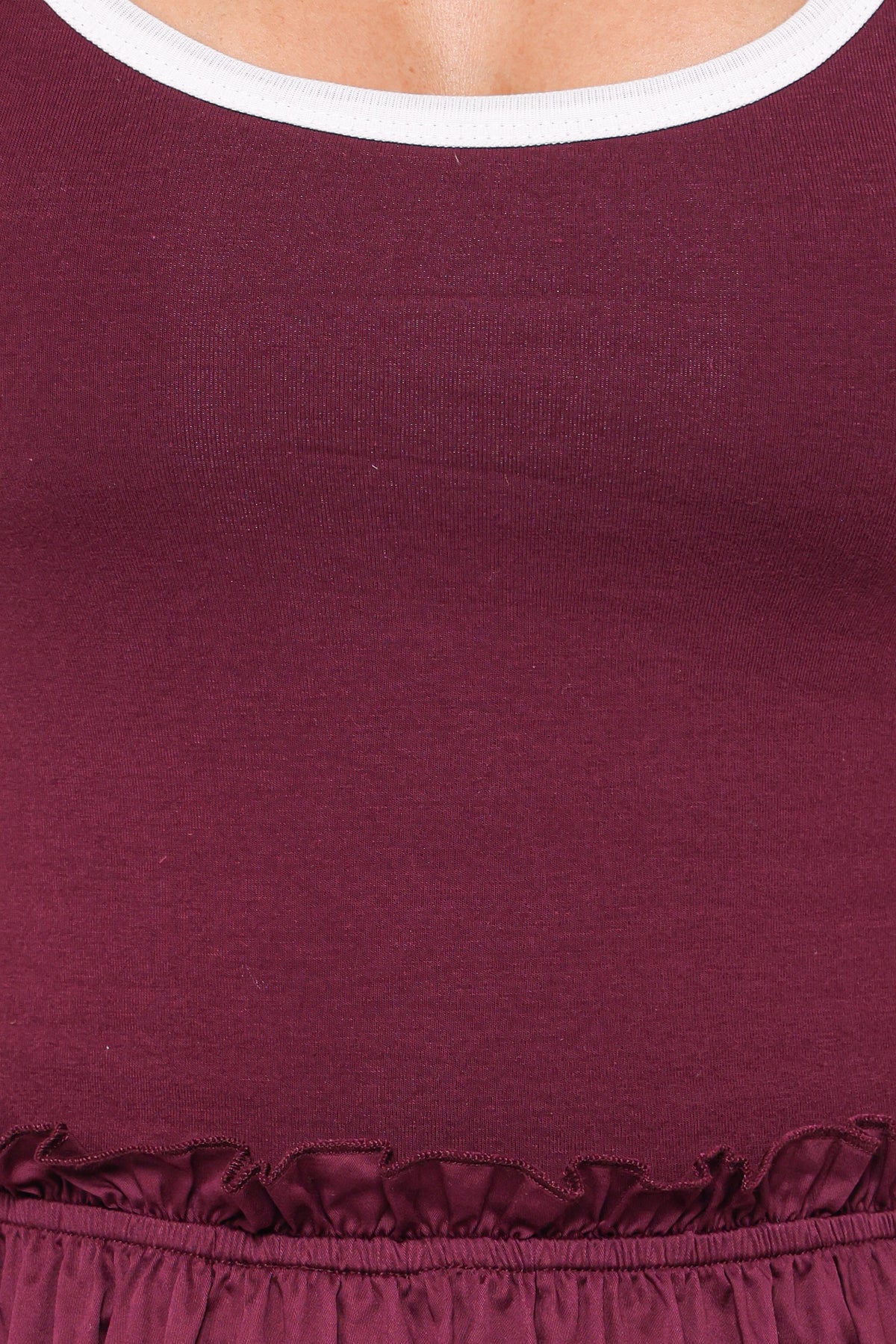 Finesse Bordo Maxi Elbise