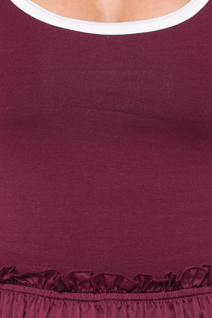 Finesse Bordo Maxi Elbise