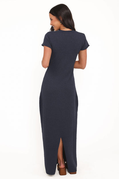 Lowell Lacivert Maxi Triko Elbise