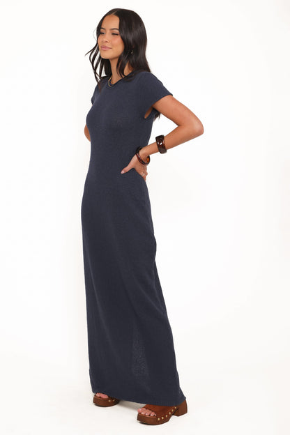 Lowell Lacivert Maxi Triko Elbise