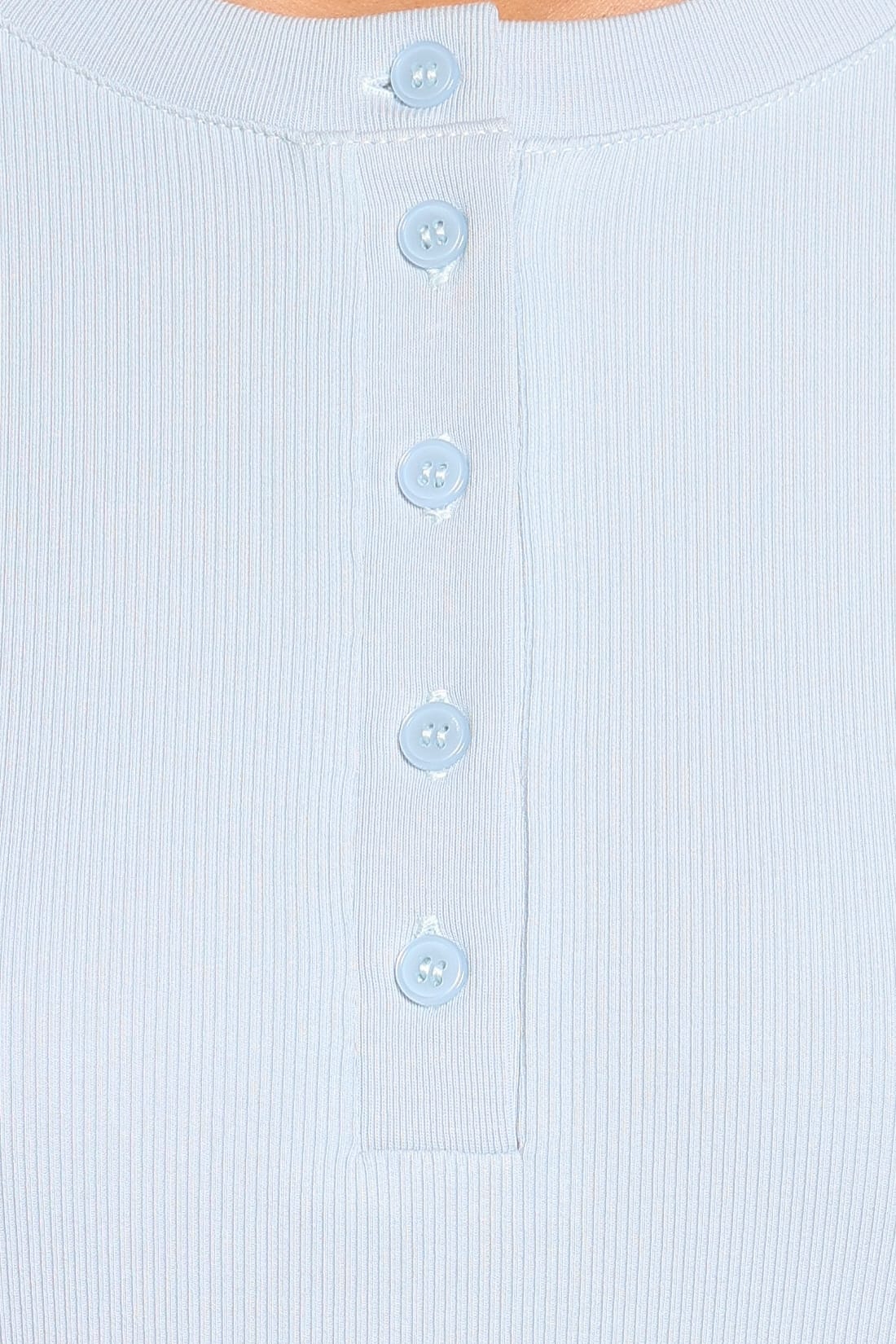 Nicoletta Açık Mavi Henley Yakalı Bluz